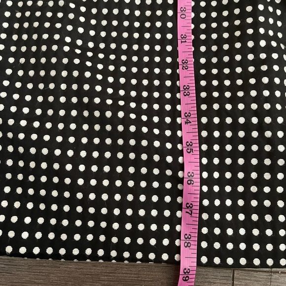 [US10] Anne Klein Dress Women’s Peplum Pencil Square Neck Black Polka Dots Retro - Picture 4 of 9